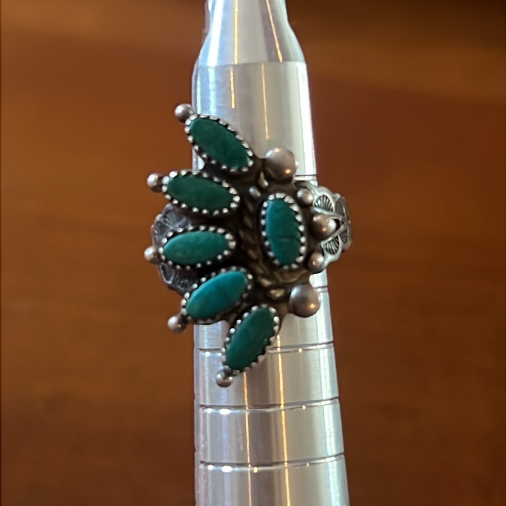 Silver and Turquoise Women's Ring